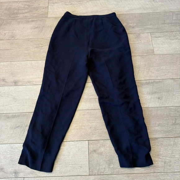 Women's Casual Corner Annex Navy Petite Trousers Size 10P - Picture 1 of 11